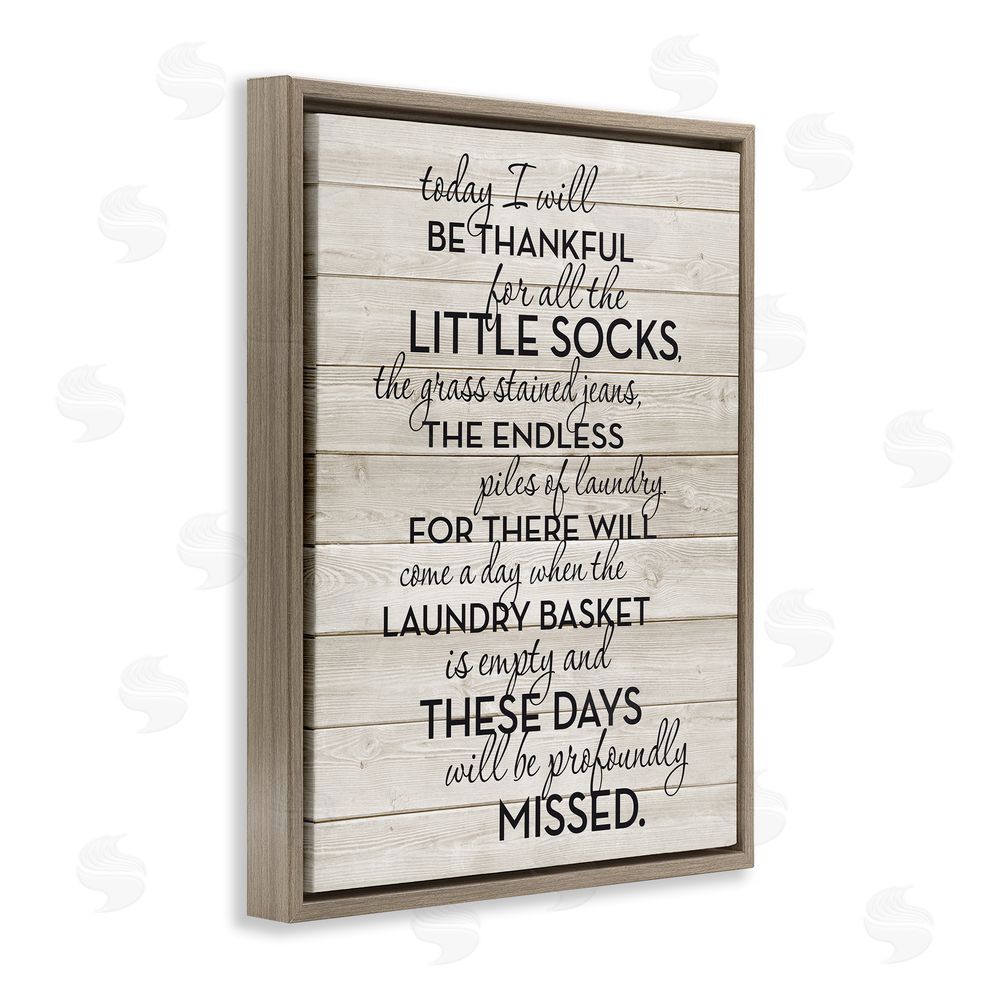 Lettered and Lined Rustic Parenting Phrase Brown Floating Frame Canvas Wall Art Print