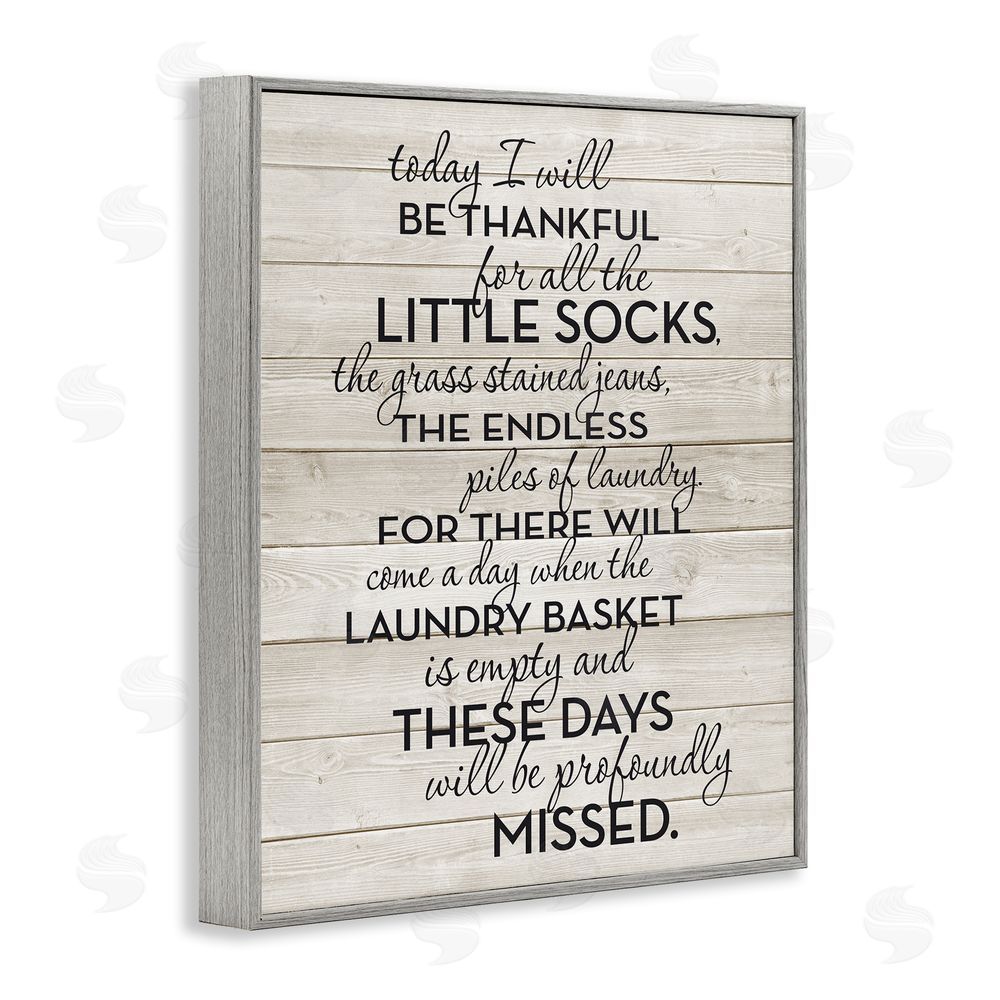 Lettered and Lined Rustic Parenting Phrase Gray Framed Giclee Wall Art Print
