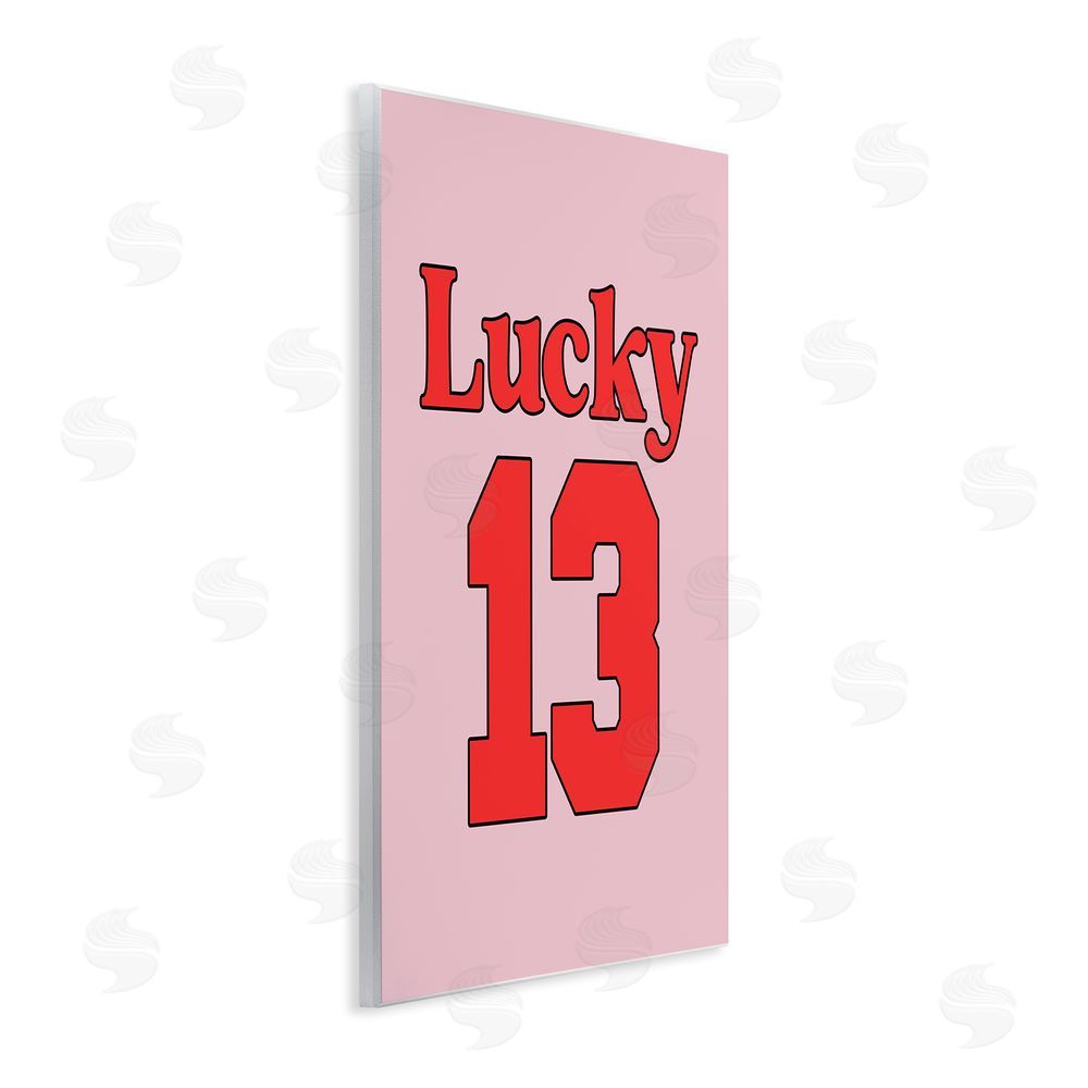 House of Lulu Lucky 13 Varsity Text Wall Plaque Art Print