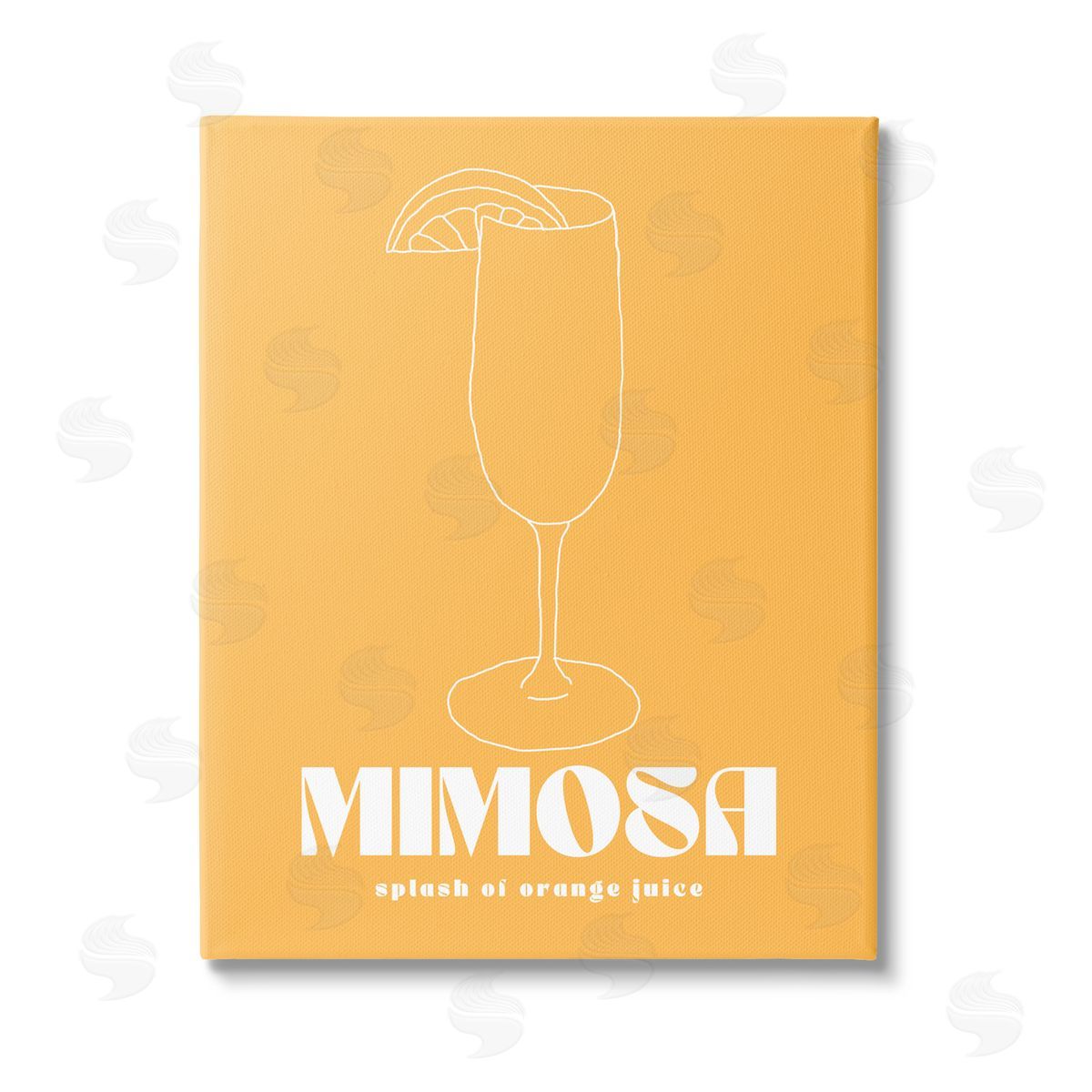 House of Lulu Mimosa Splash of OJ Stretched Canvas Wall Art Print