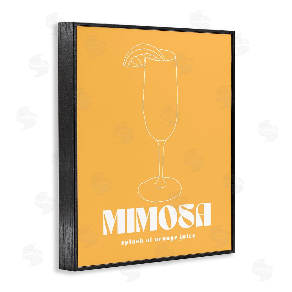 House of Lulu Mimosa Splash of OJ Black Framed Giclee Wall Art Print