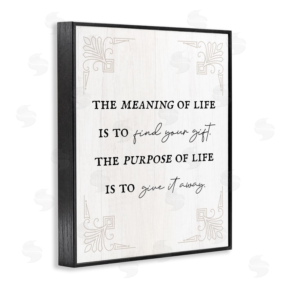 Stupell Studio Find Your Gift Phrase Black Framed Giclee Wall Art Print