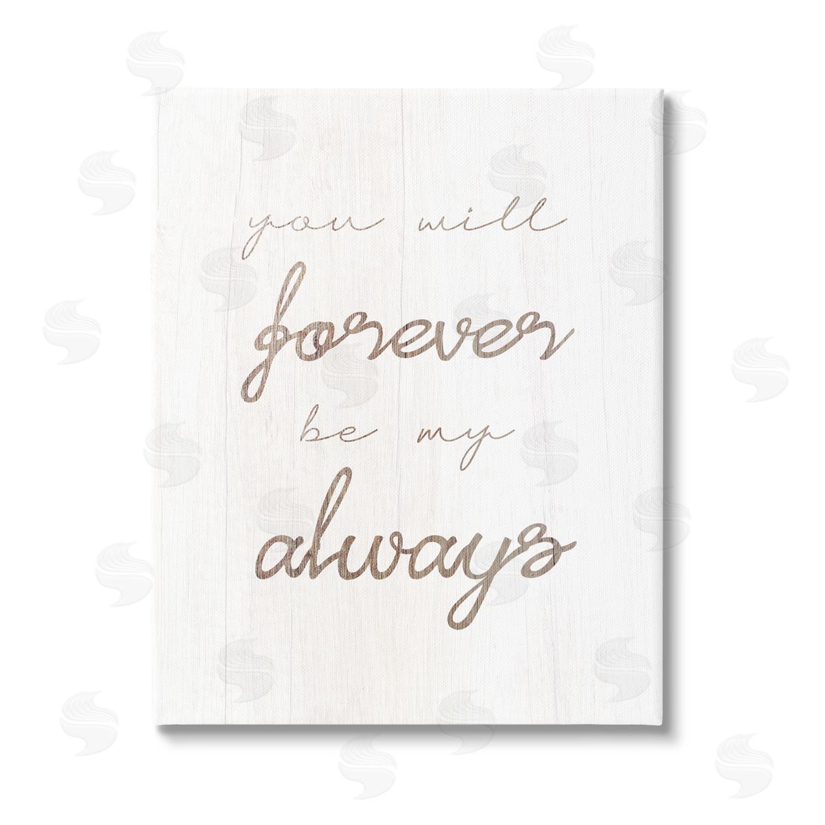 Stupell Studio Forever Be My Always Stretched Canvas Wall Art Print