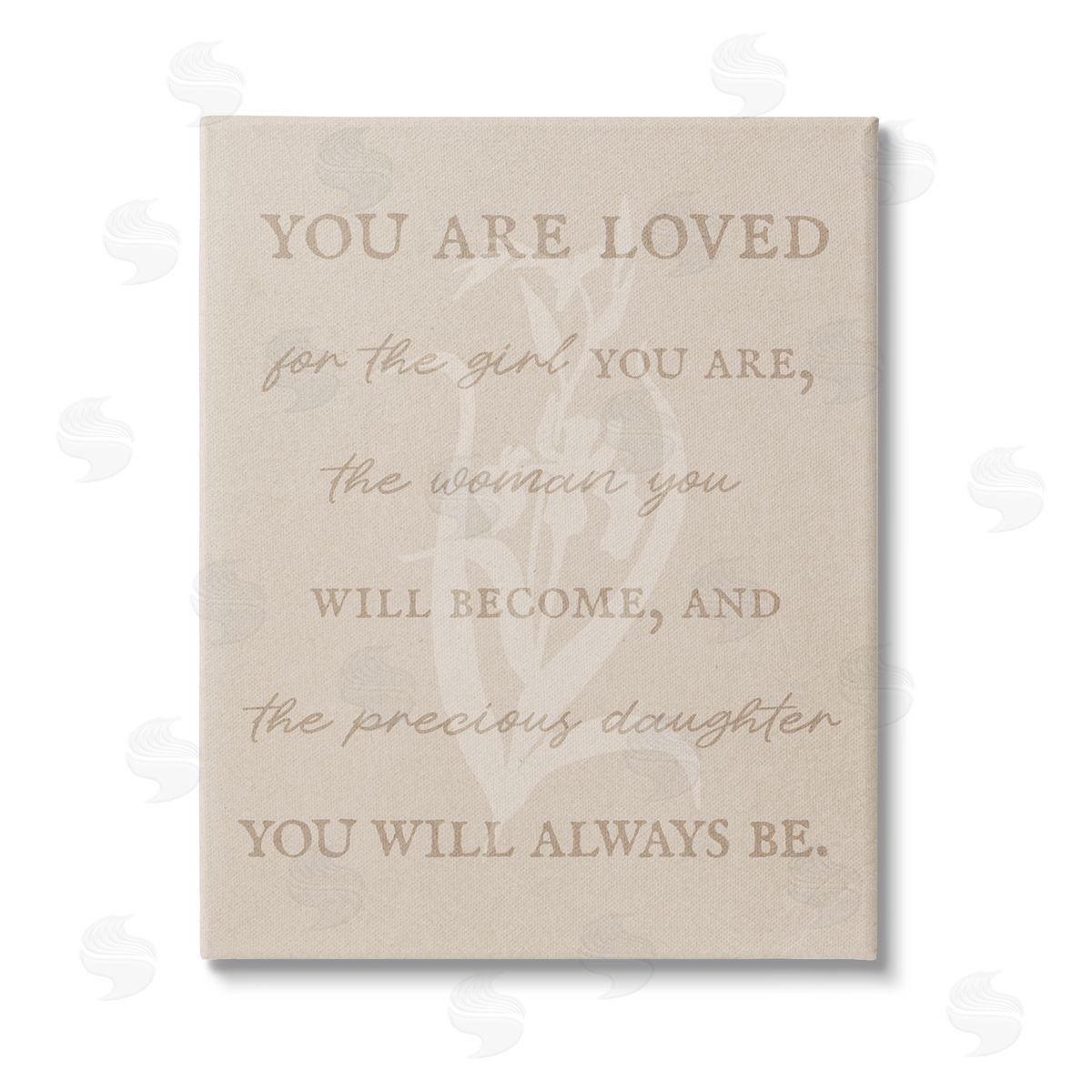 Stupell Studio Precious Daughter Family Phrase Stretched Canvas Wall Art Print