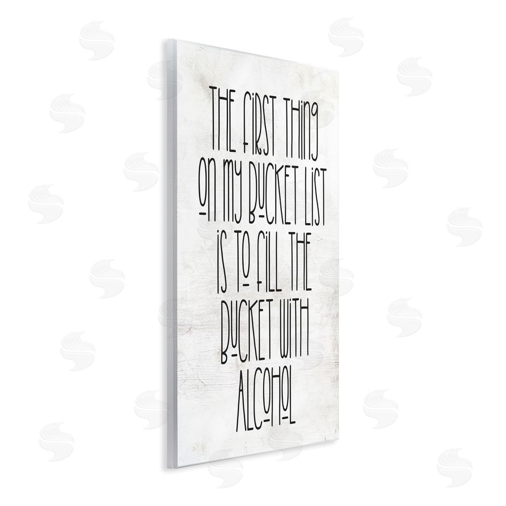 Stupell Studio Funny Alcohol Bucket List Wall Plaque Art Print