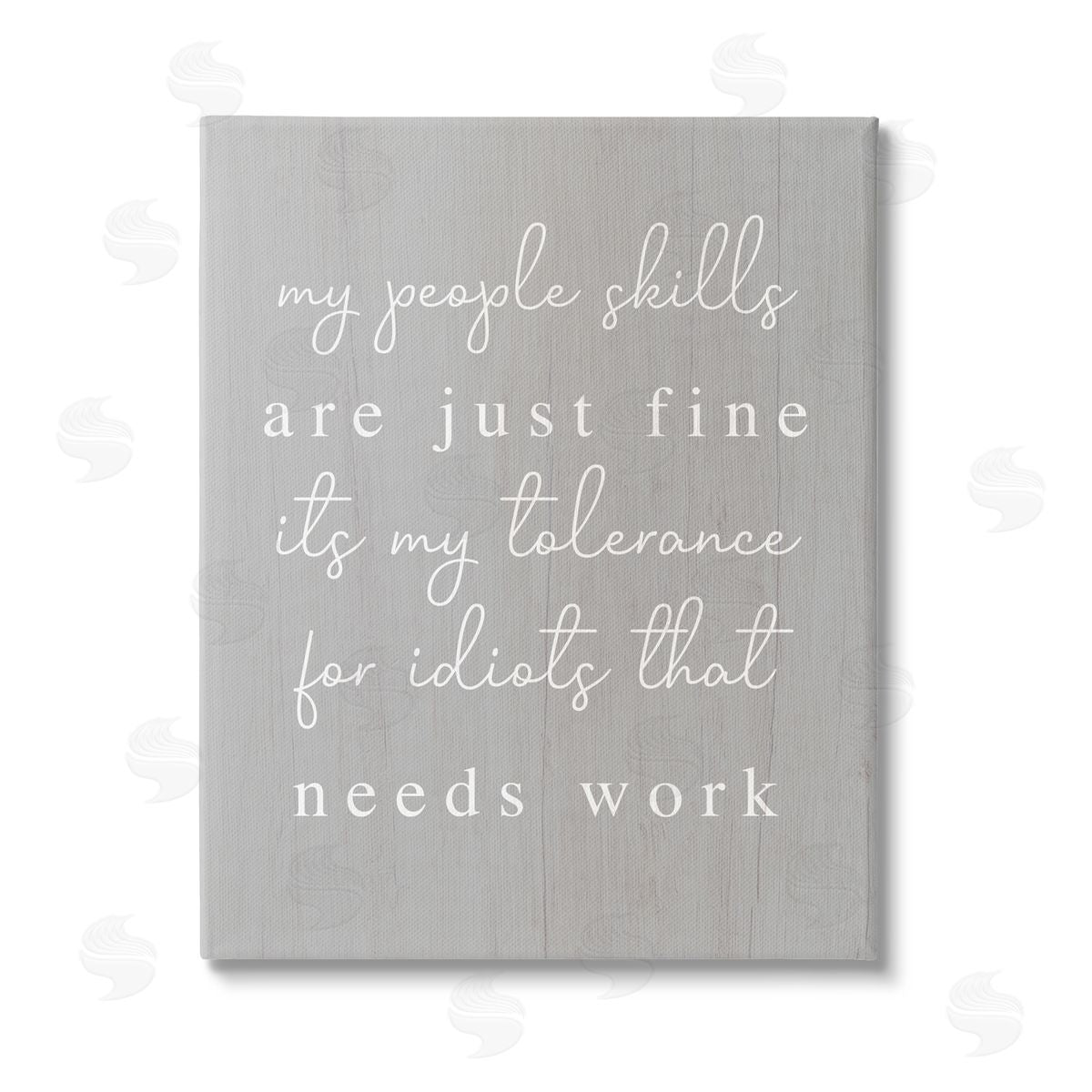 Stupell Studio People Skills Sassy Saying Stretched Canvas Wall Art Print
