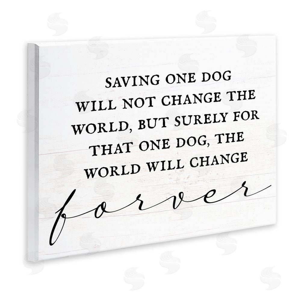 Stupell Studio Uplifting Rescue Dog Phrase Wall Plaque Art Print