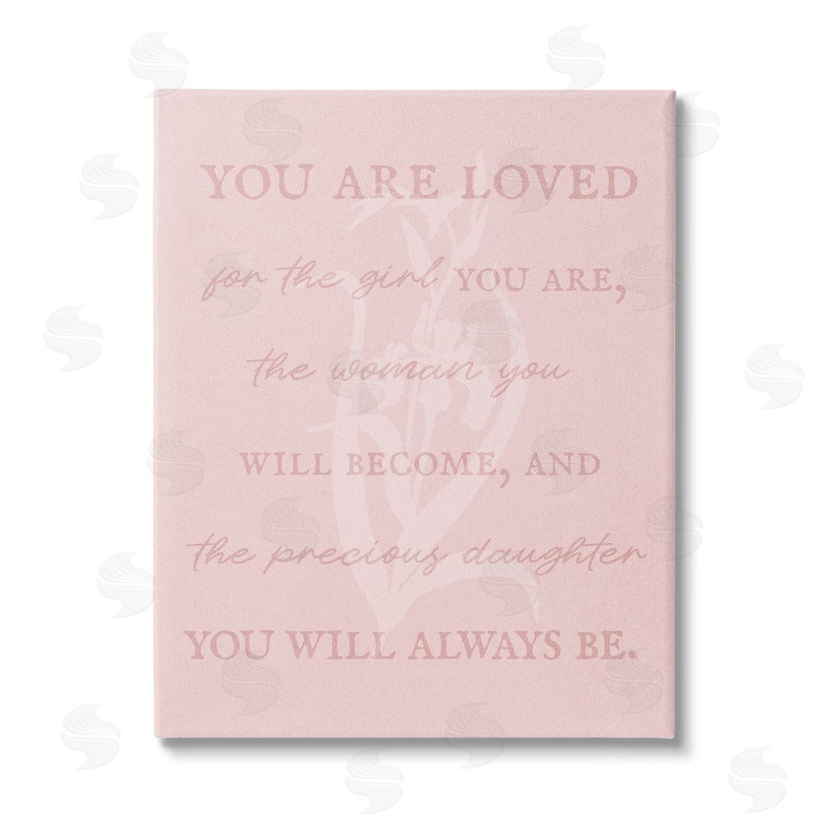 Stupell Studio Daughter You Are Loved Stretched Canvas Wall Art Print