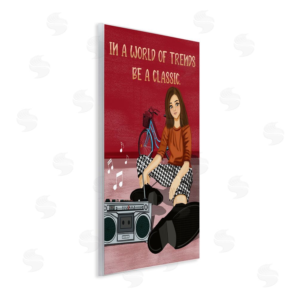 Saba Rauf Motivational Girl with Boombox Wall Plaque Art Print