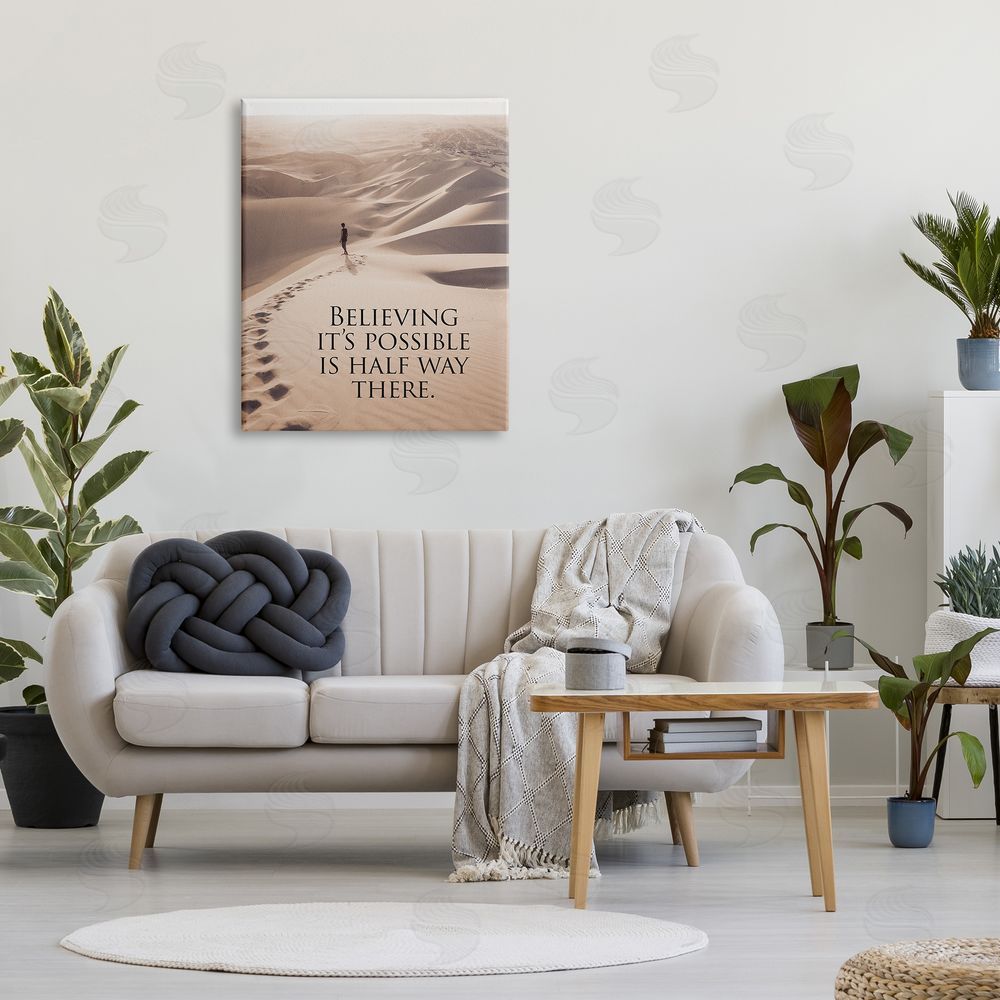Steve Hunziker Motivational Believe It's Possible Canvas Wall Art Print in Room
