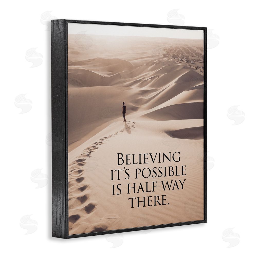 Steve Hunziker Motivational Believe It's Possible Black Framed Giclee Wall Art Print