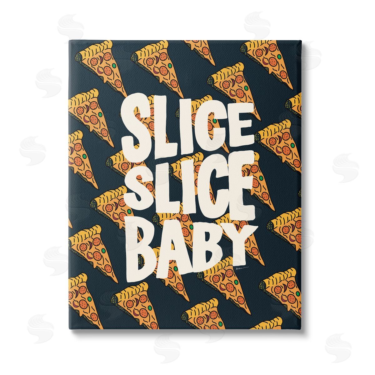 Amelia Noyes Pop Pizza Slice Baby Stretched Canvas Wall Art Print