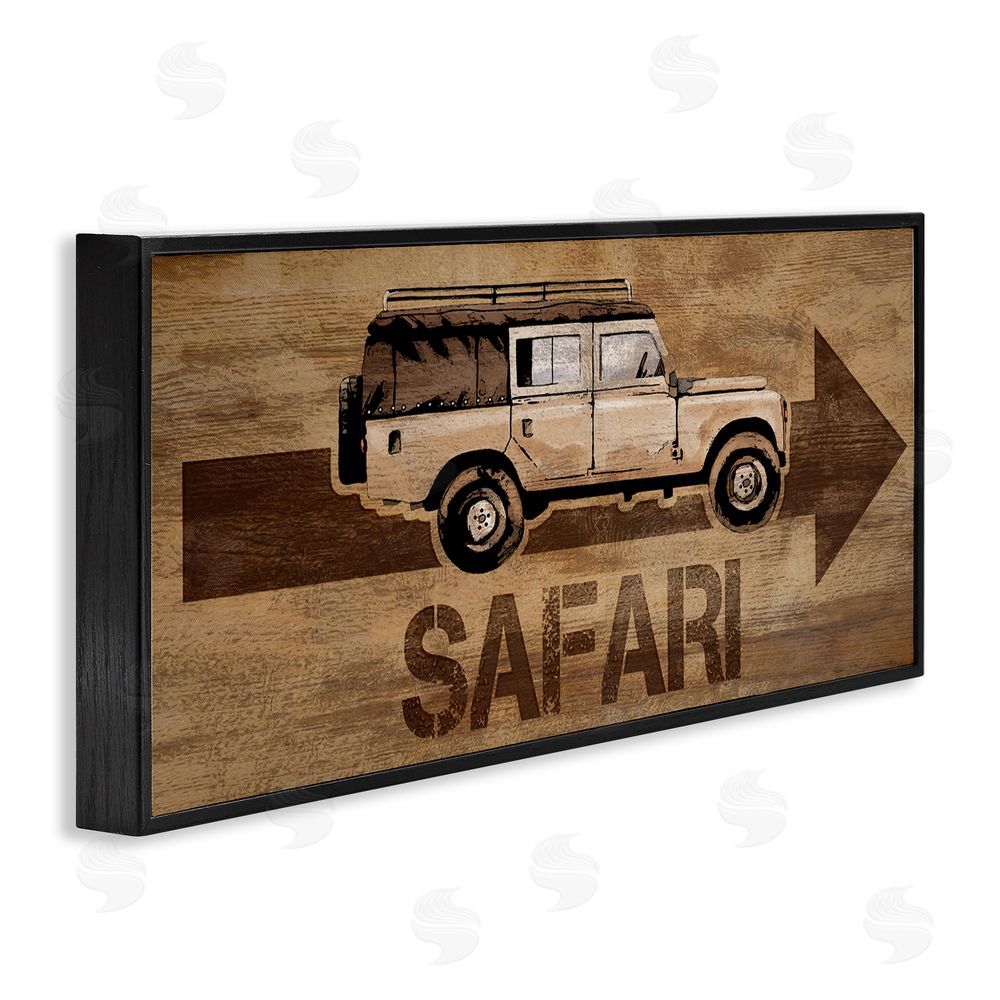 Lucca Sheppard Safari with Right Facing Arrow Black Framed Giclee Wall Art Print