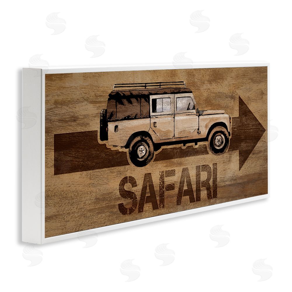 Lucca Sheppard Safari with Right Facing Arrow White Framed Giclee Wall Art Print