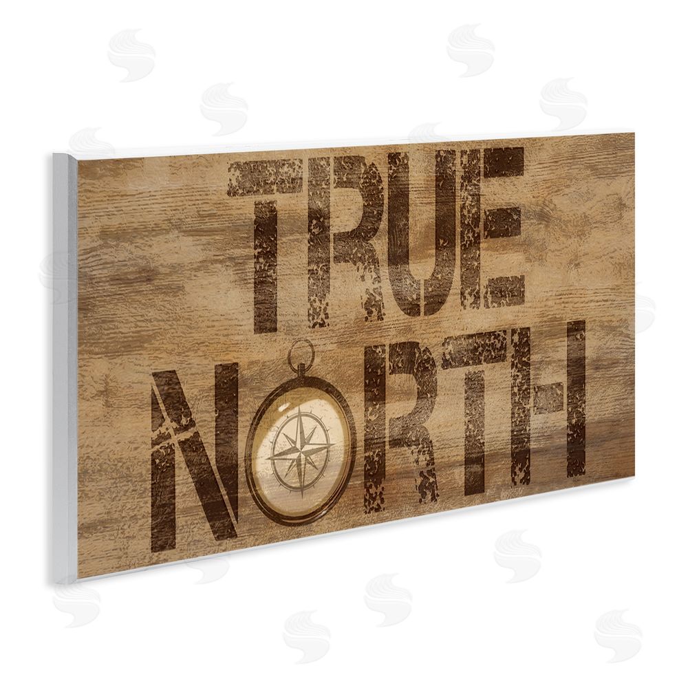 Lucca Sheppard Rustic True North Compass Wall Plaque Art Print