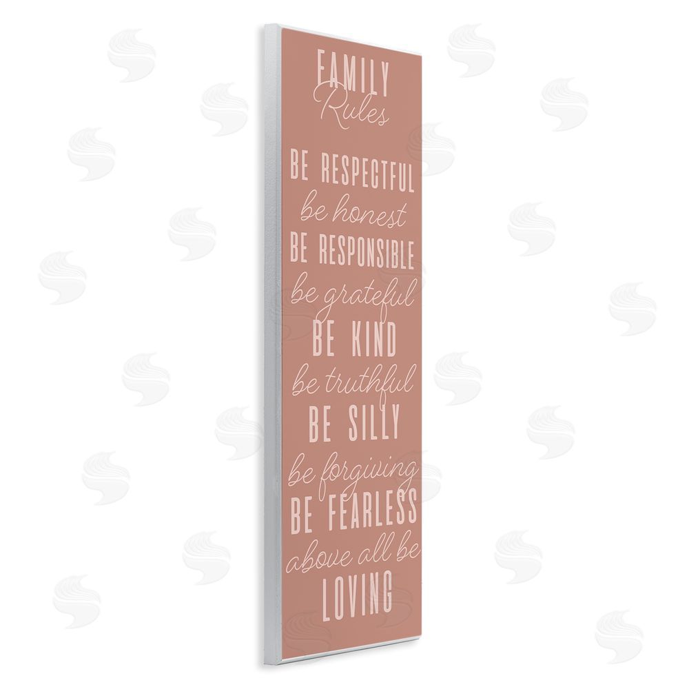 SunDance Group LLC Pink Chic Family Rules Wall Plaque Art Print