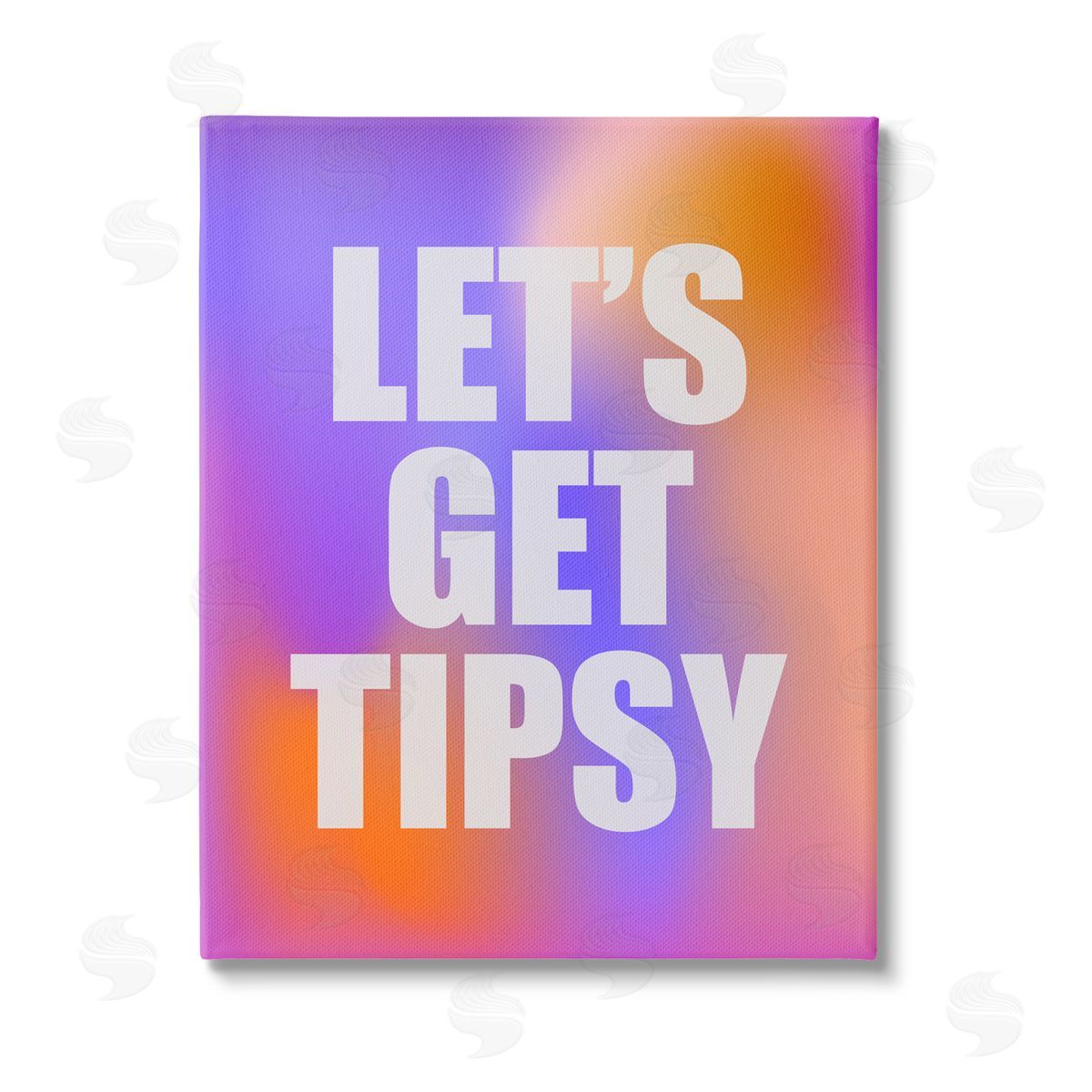 House of Lulu Bold Let's Get Tipsy Stretched Canvas Wall Art Print