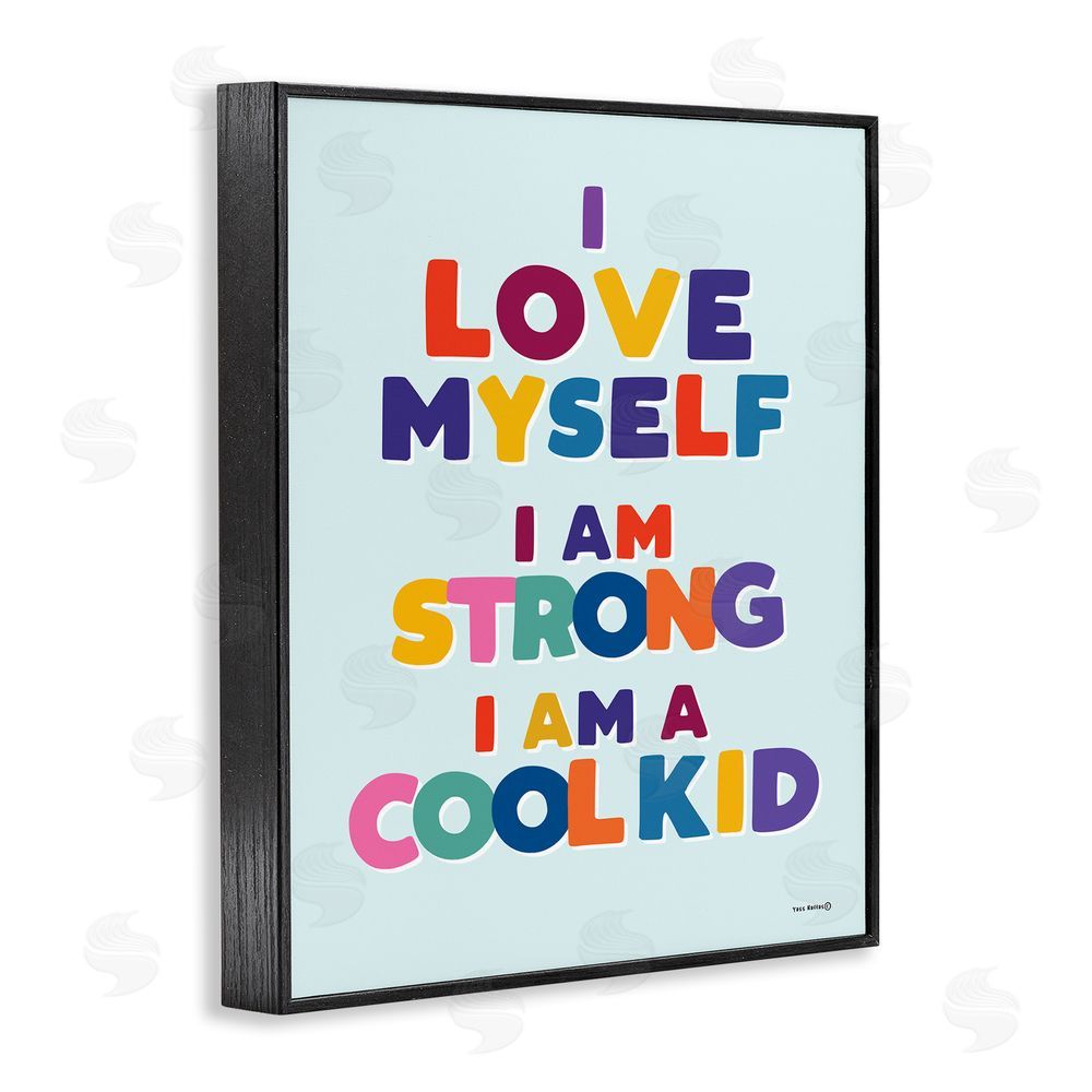 Yass Naffas Designs Kid's Self-Esteem Phrases Black Framed Giclee Wall Art Print