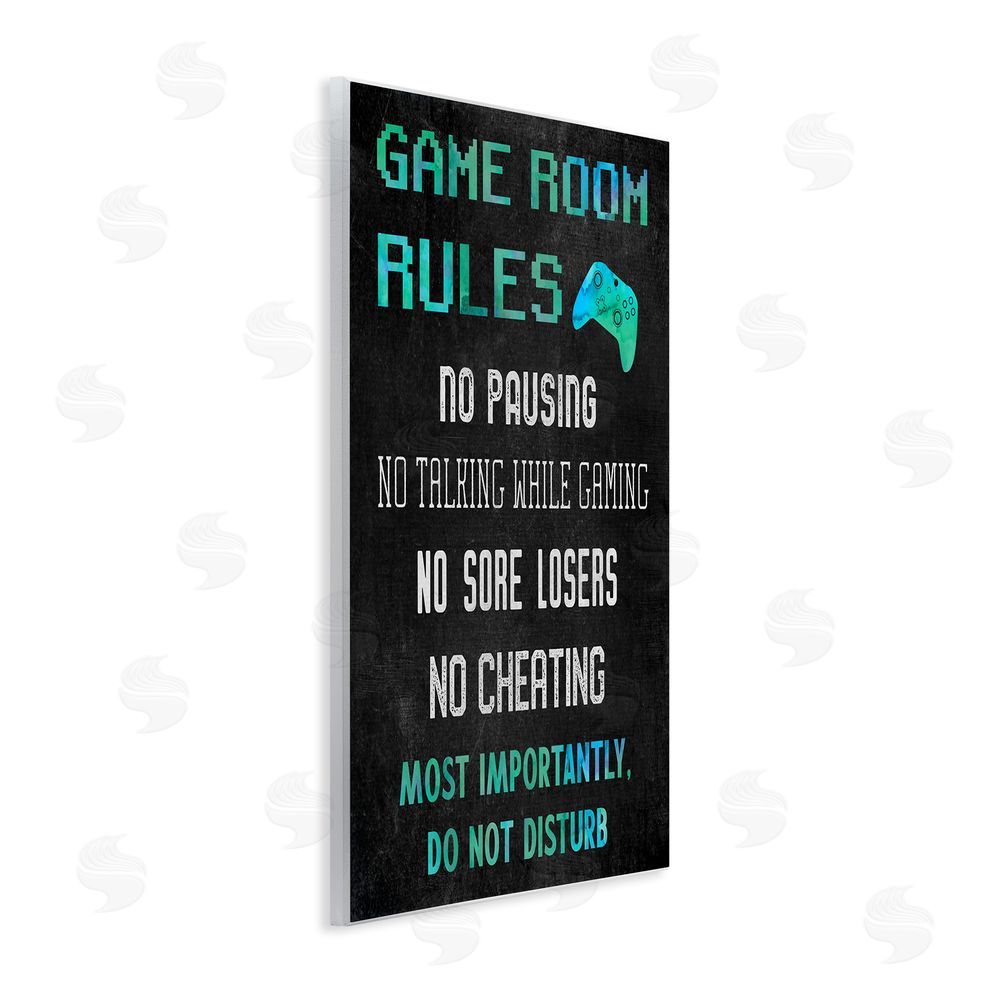 CAD Designs Vintage Game Room Rules Wall Plaque Art Print