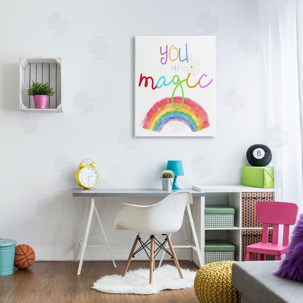 Amanda Murray You Are Magic Rainbow Canvas Wall Art Print in Room
