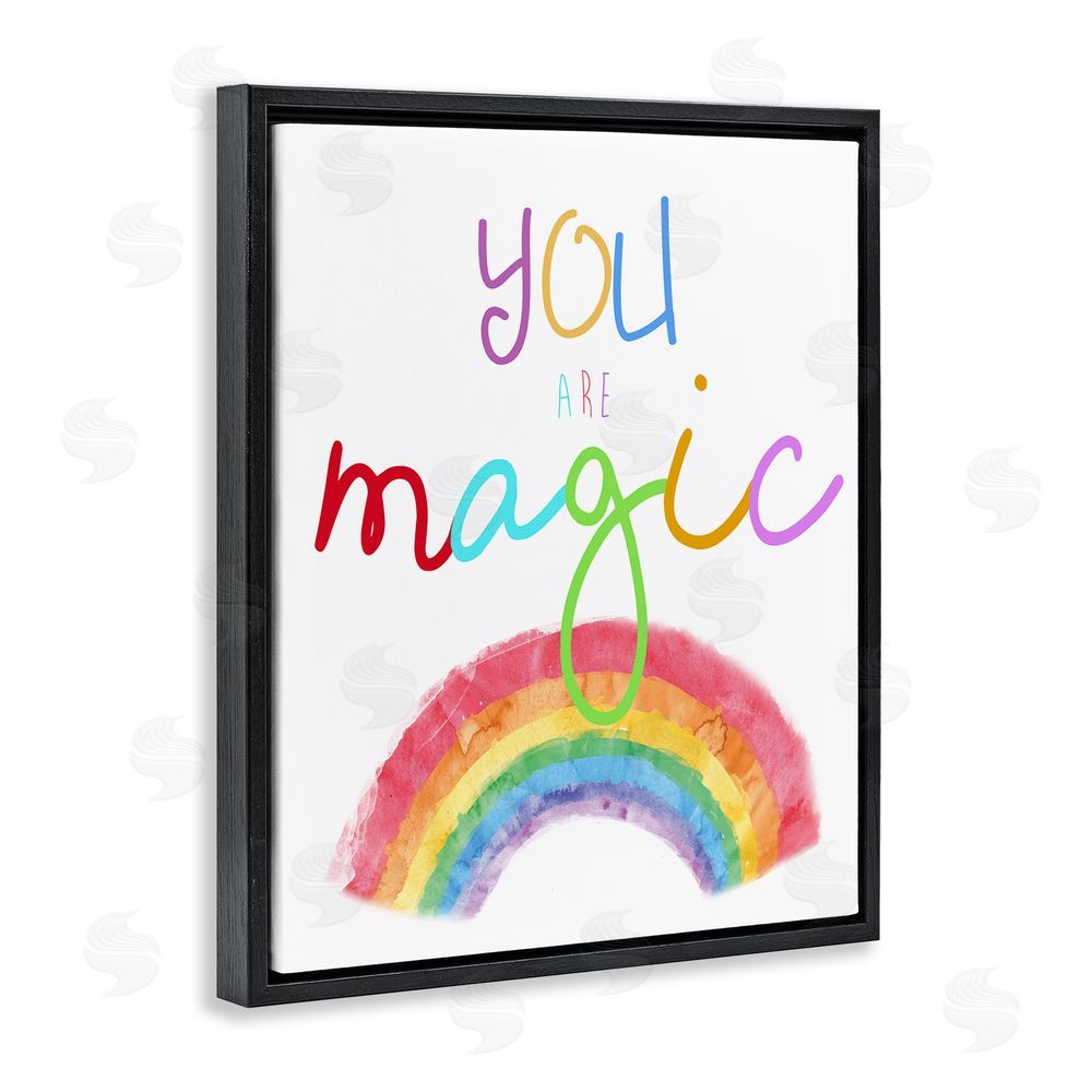Amanda Murray You Are Magic Rainbow Black Floating Frame Canvas Wall Art Print