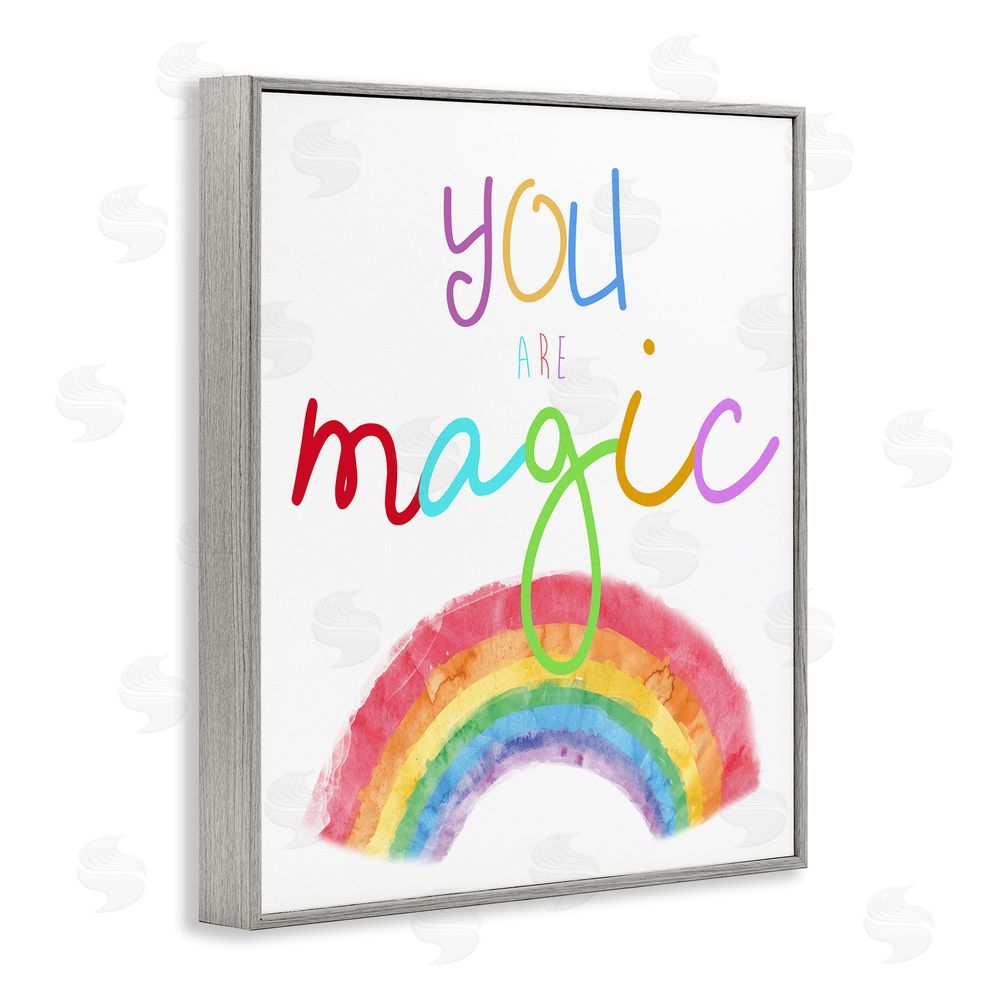 Amanda Murray You Are Magic Rainbow Gray Framed Giclee Wall Art Print