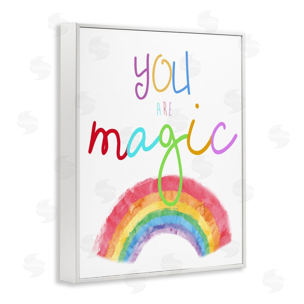 Amanda Murray You Are Magic Rainbow White Framed Giclee Wall Art Print
