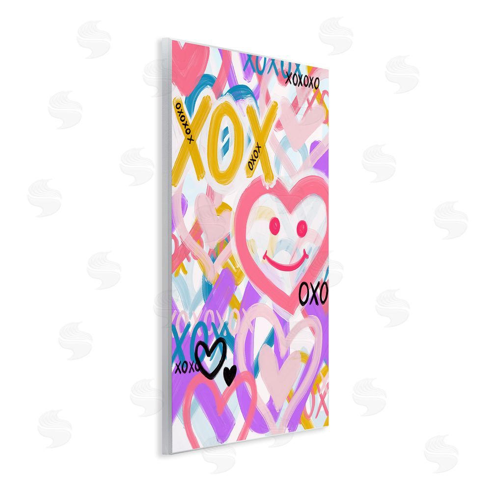 Kristen Brockmon Xoxo Urban Heart Shapes Wall Plaque Art Print