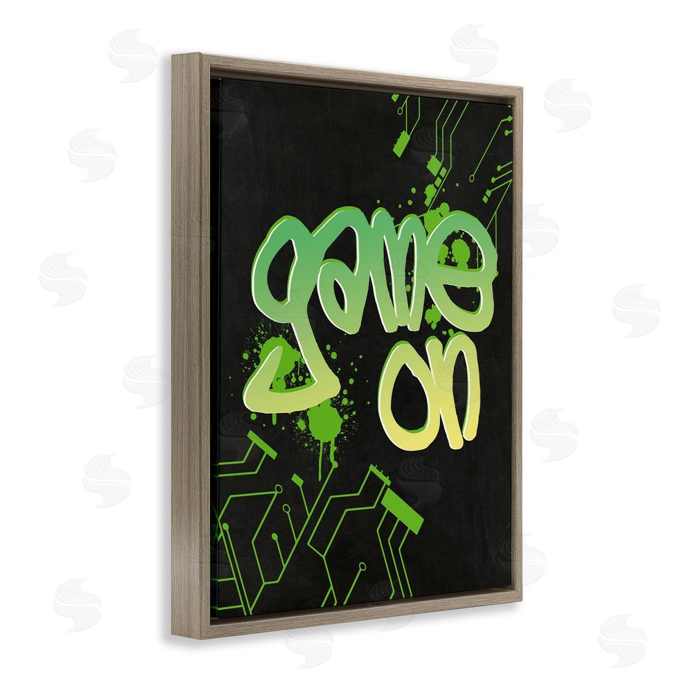 Amanda Murray Urban Game On Abstraction Brown Floating Frame Canvas Wall Art Print