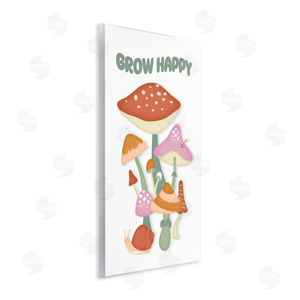 Martina Pavlova Grow Happy Retro Mushrooms Wall Plaque Art Print