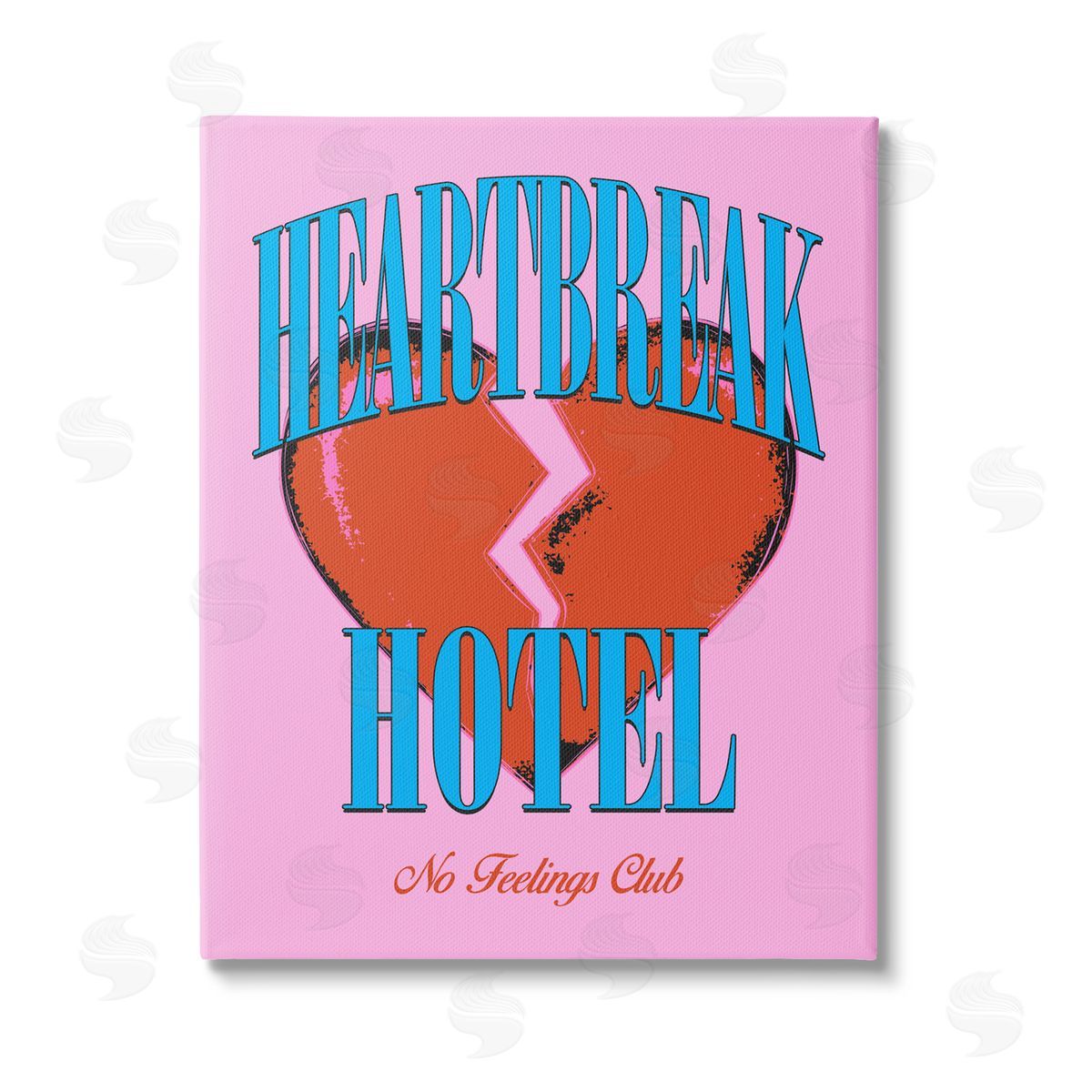 House of Lulu Vintage Heartbreak Hotel Stretched Canvas Wall Art Print