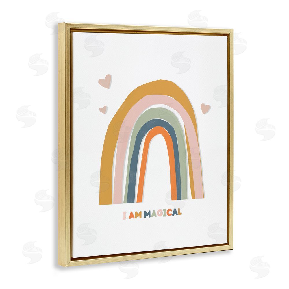 Leah Straatsma I Am Magical Earth Tones Gold Floating Frame Canvas Wall Art Print