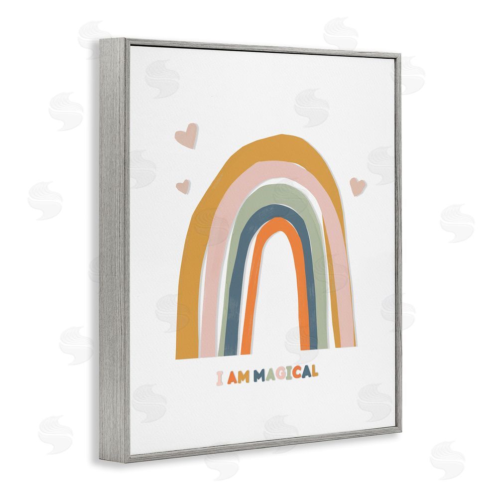 Leah Straatsma I Am Magical Earth Tones Gray Framed Giclee Wall Art Print
