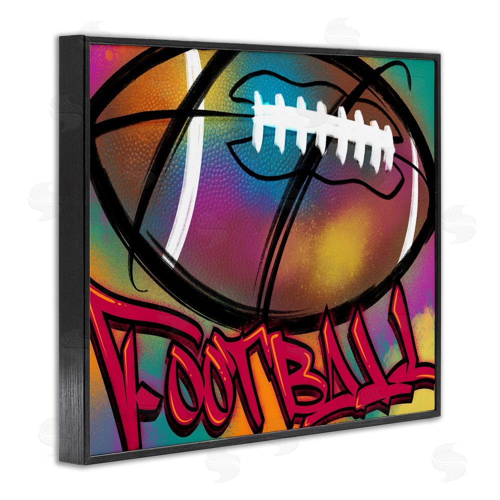 Marcus Prime Urban Sports Football Black Framed Giclee Wall Art Print