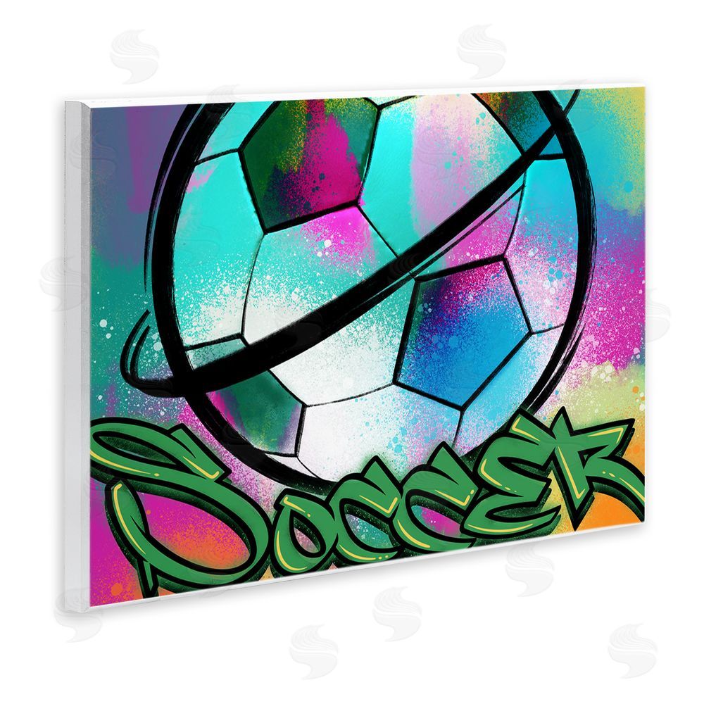 Marcus Prime Urban Sports Soccer Ball Wall Plaque Art Print