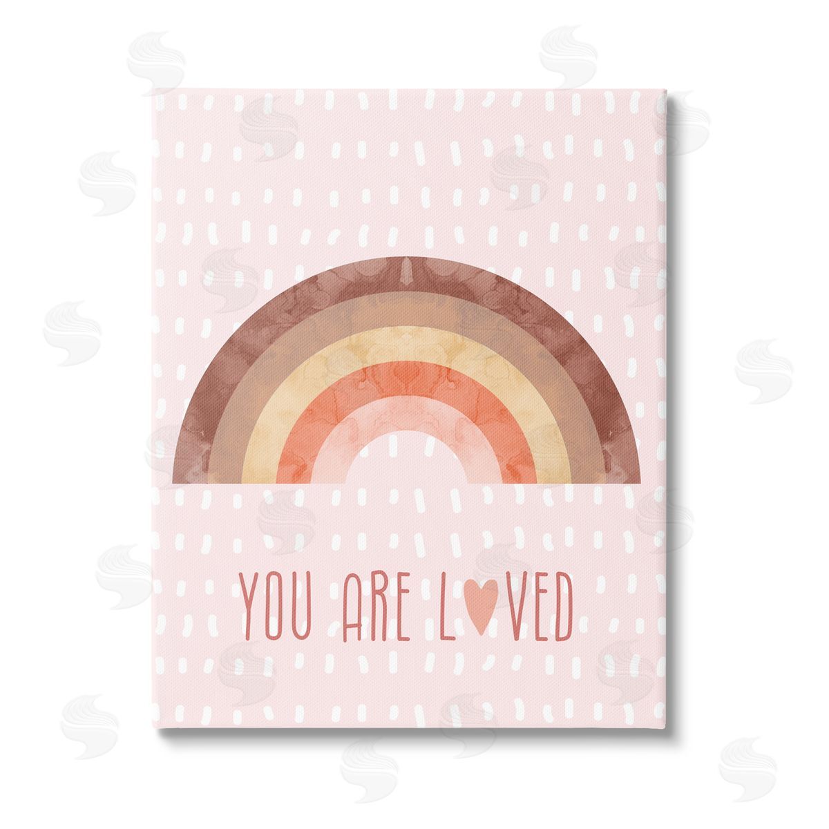 Stupell Studio You Are Loved Patterned Stretched Canvas Wall Art Print