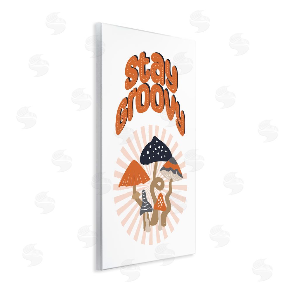 Martina Pavlova Stay Groovy Mushrooms Wall Plaque Art Print