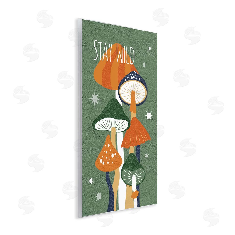 Martina Pavlova Stay Wild Mushrooms Pattern Wall Plaque Art Print