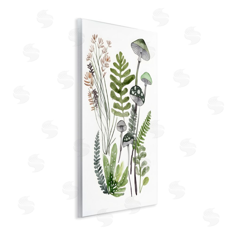 Petal Prints Design Green Mushroom Botanicals Wall Plaque Art Print