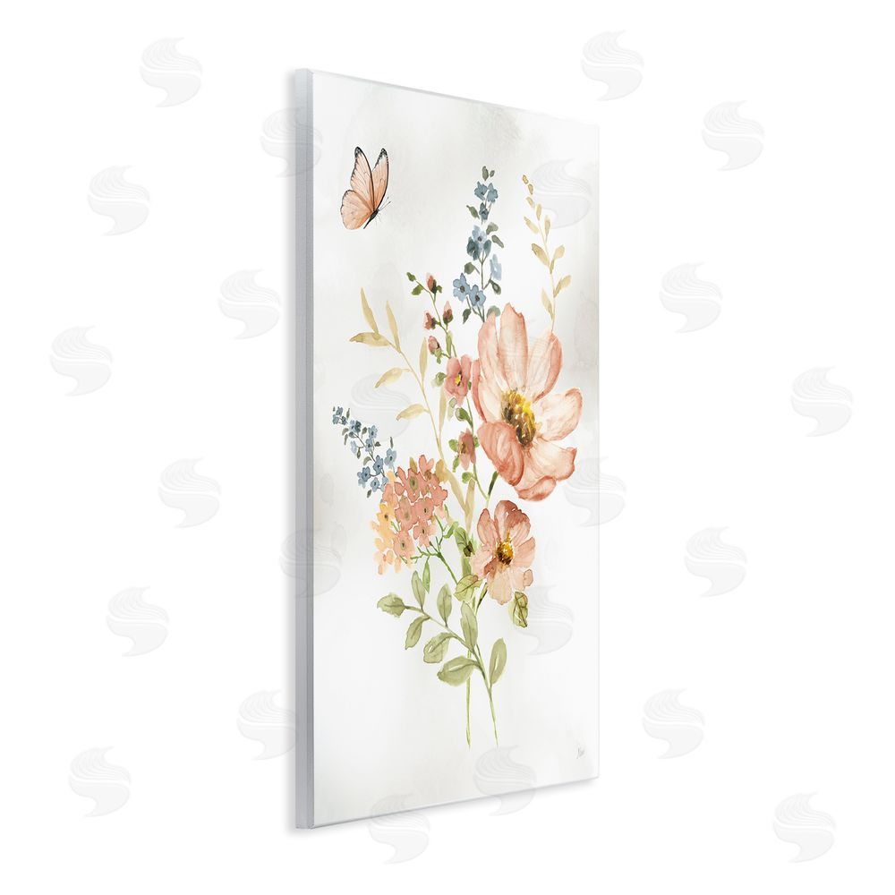 Nan Soft Pink Flower Sprigs Wall Plaque Art Print