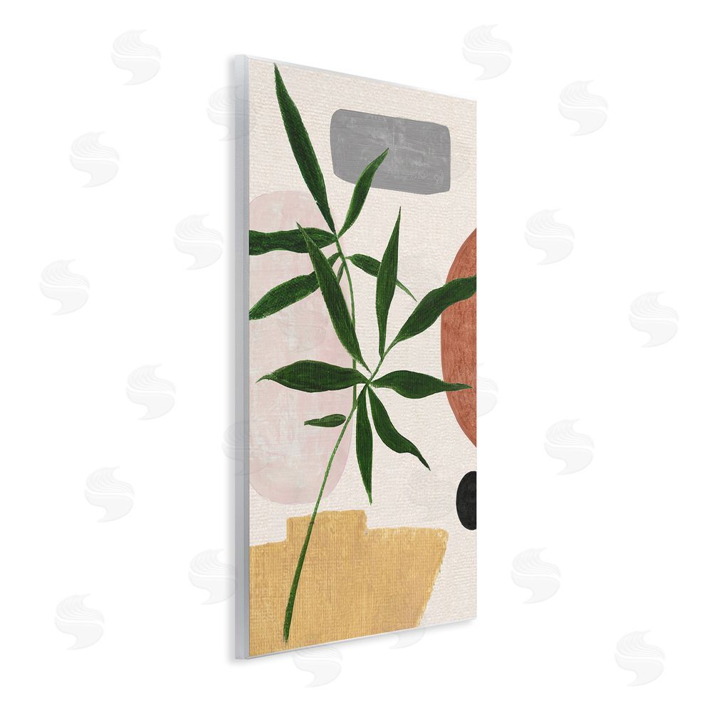 Janet Tava House Plant & Abstract Shapes Wall Plaque Art Print
