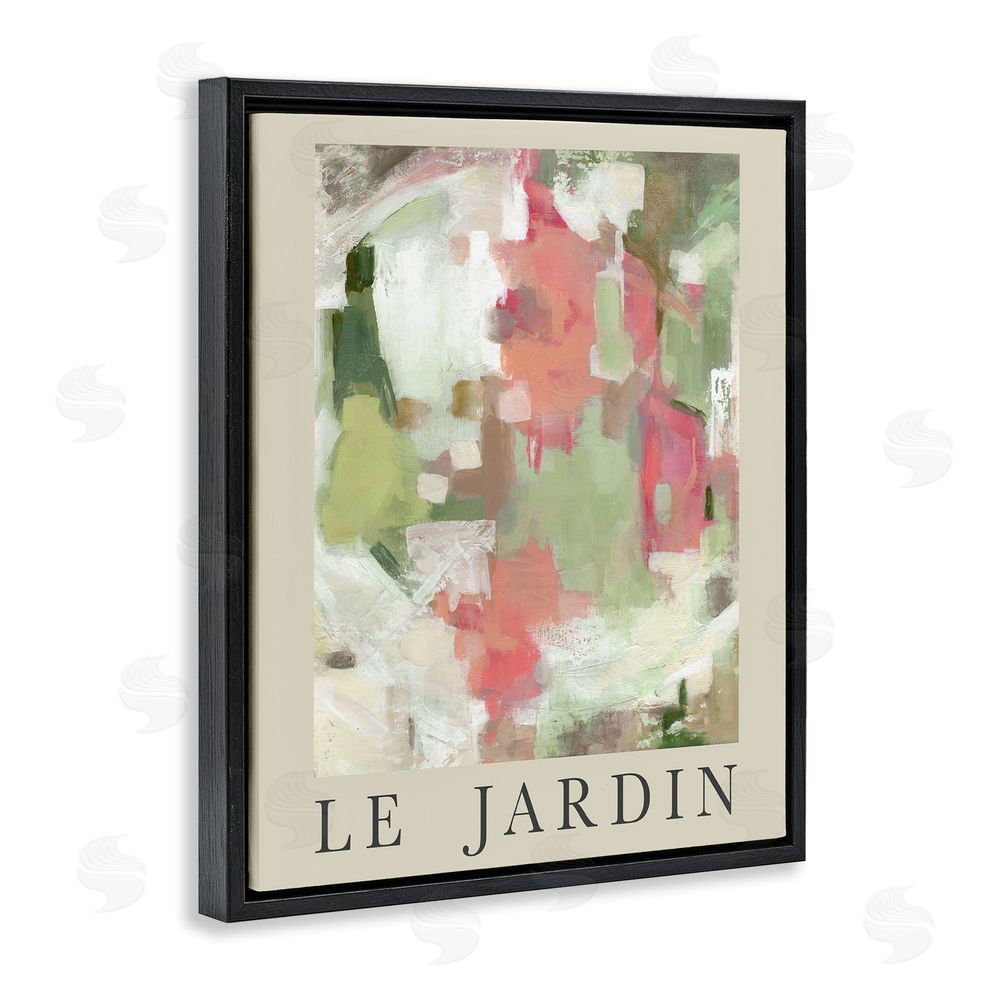 Carol Robinson Abstract Garden Painting Black Floating Frame Canvas Wall Art Print
