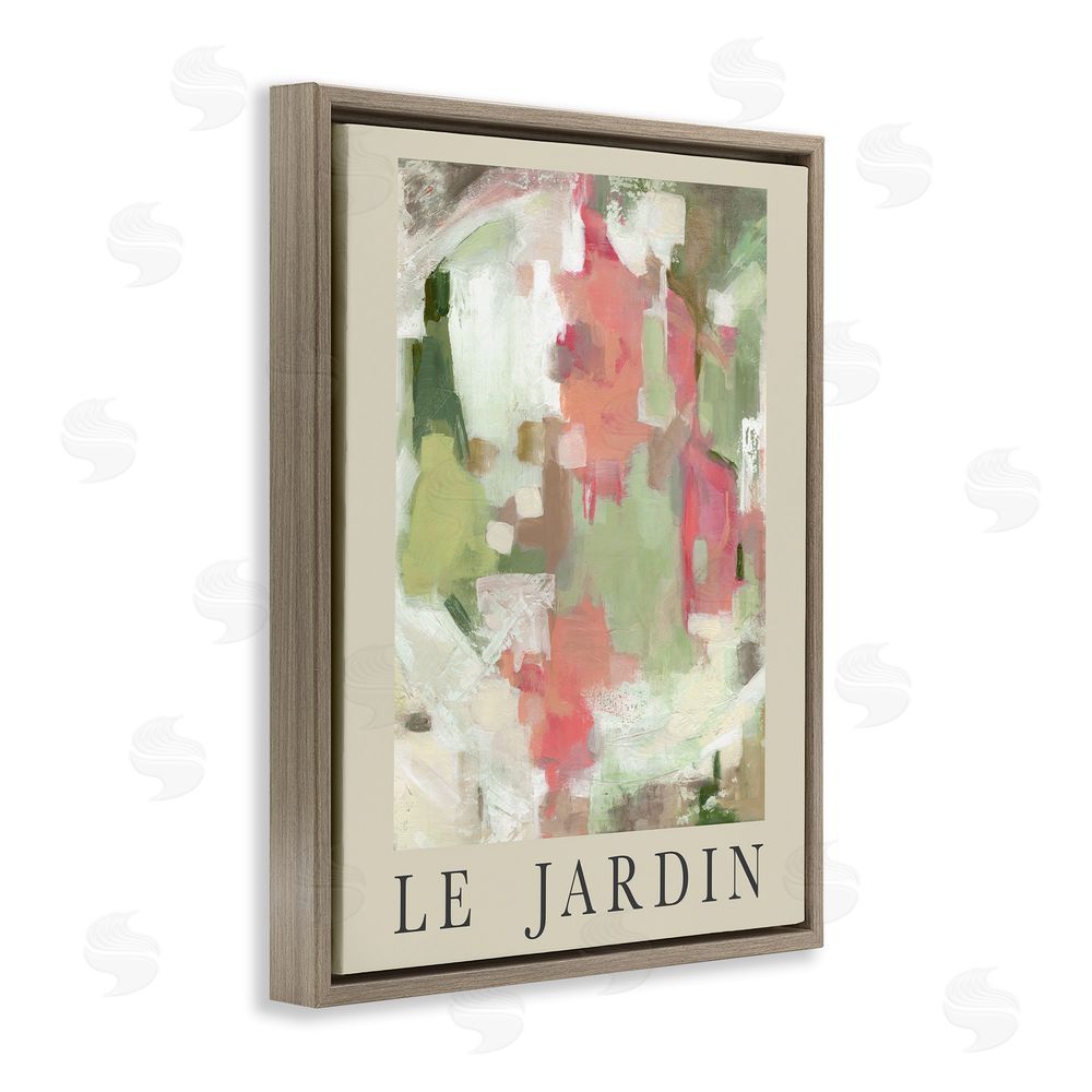 Carol Robinson Abstract Garden Painting Brown Floating Frame Canvas Wall Art Print
