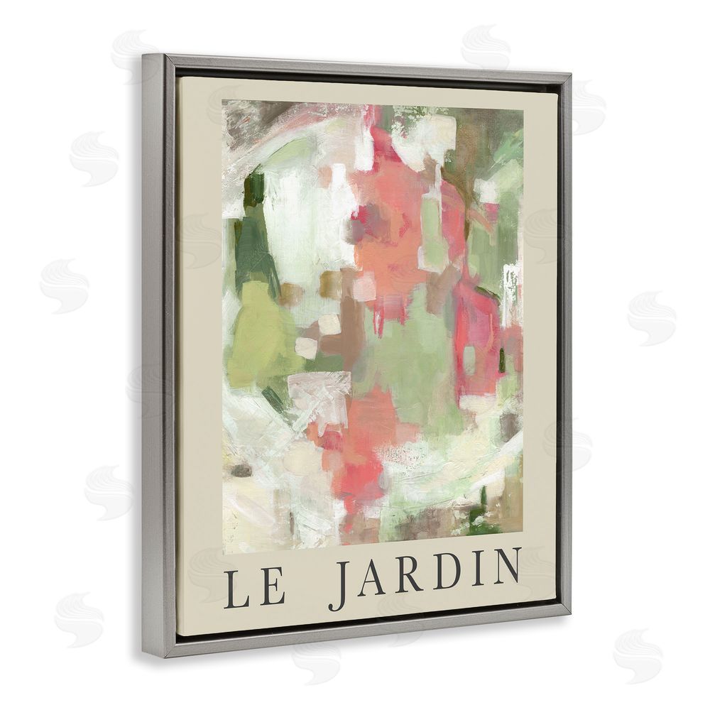 Carol Robinson Abstract Garden Painting Grey Floating Frame Canvas Wall Art Print