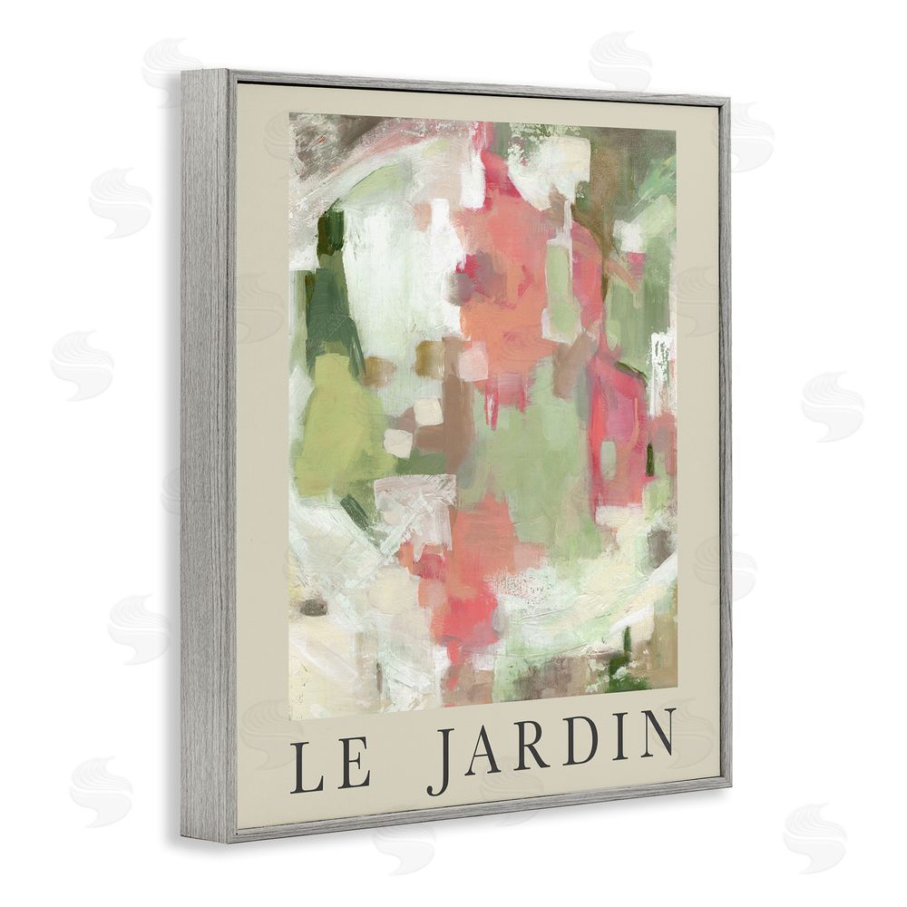 Carol Robinson Abstract Garden Painting Gray Framed Giclee Wall Art Print
