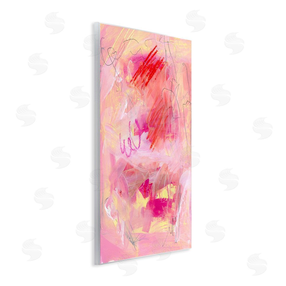 Jennifer Paxton Parker Pink Chaotic Scribble Wall Plaque Art Print