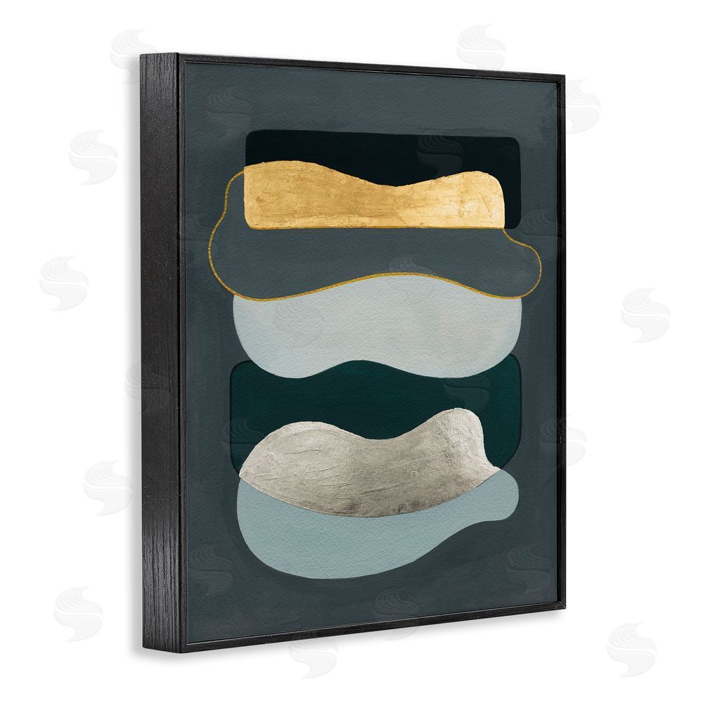 Grace Popp Dark & Glam Geometric Black Framed Giclee Wall Art Print