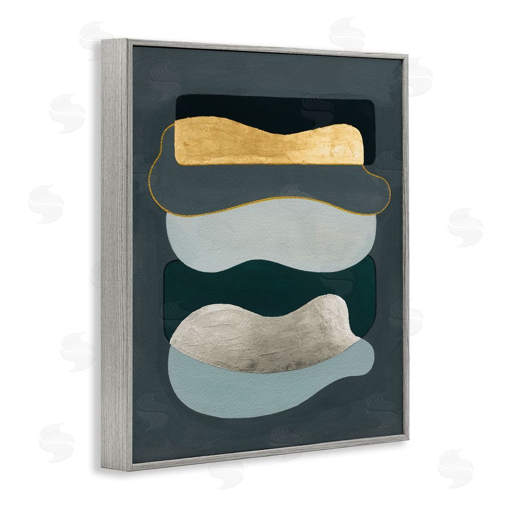 Grace Popp Dark & Glam Geometric Gray Framed Giclee Wall Art Print