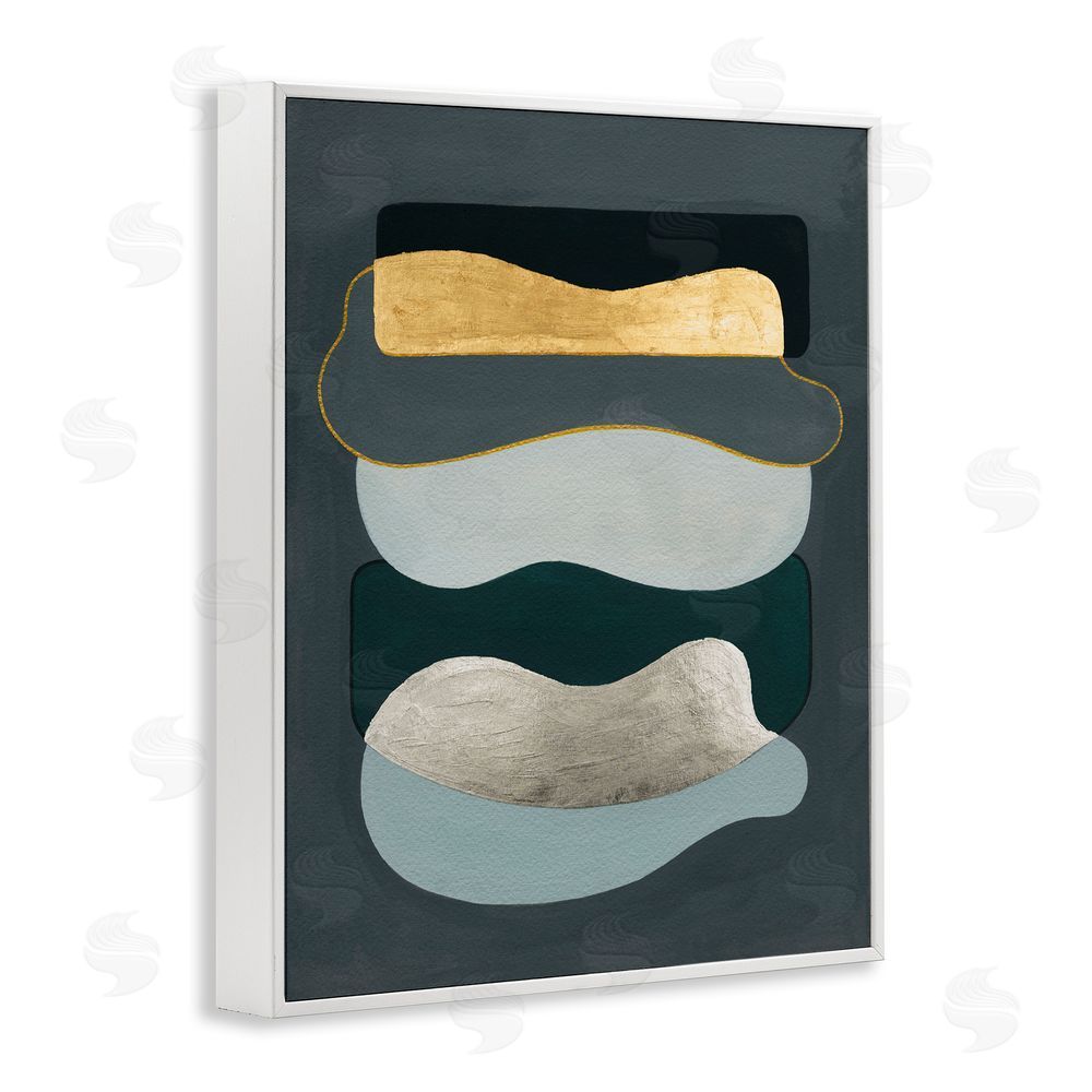 Grace Popp Dark & Glam Geometric White Framed Giclee Wall Art Print