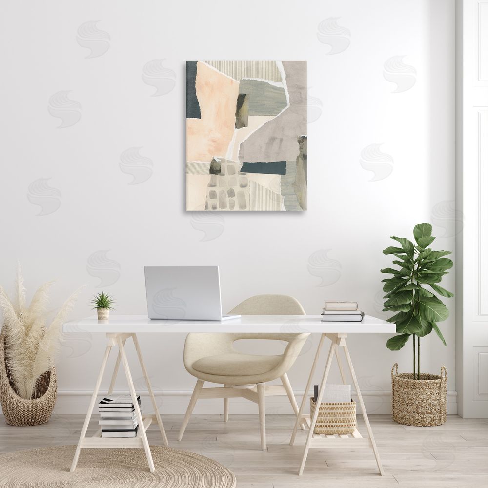 June Erica Vess Neutral Patterns Abstract Canvas Wall Art Print in Room